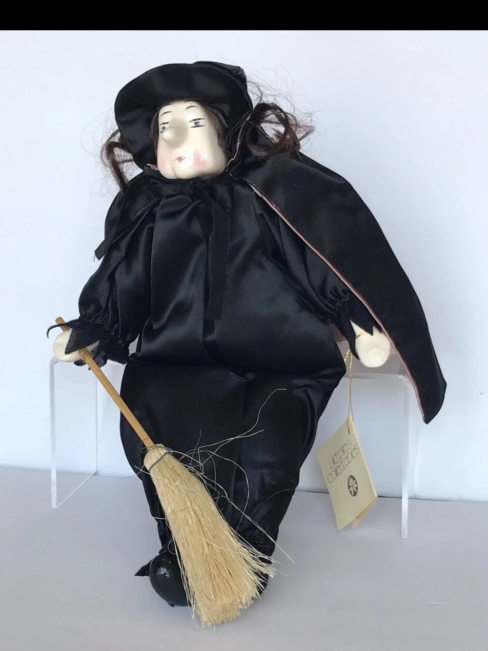 Whimsical Handcrafted Witch Halloween Decor by Victoria Impex Porcelain Face
